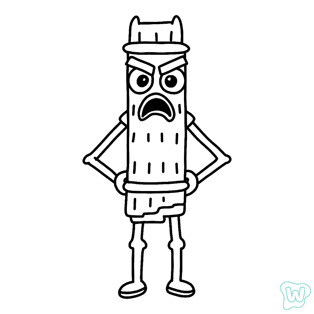 páginas para colorear gratis Bambu Bambu Sahur pdf