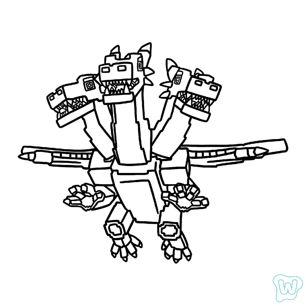 páginas para colorear para adultos Hydra Dragon Cannelloni