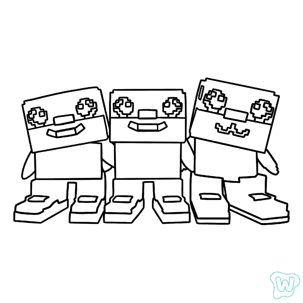 Los Trios páginas para colorear para adultos fáciles