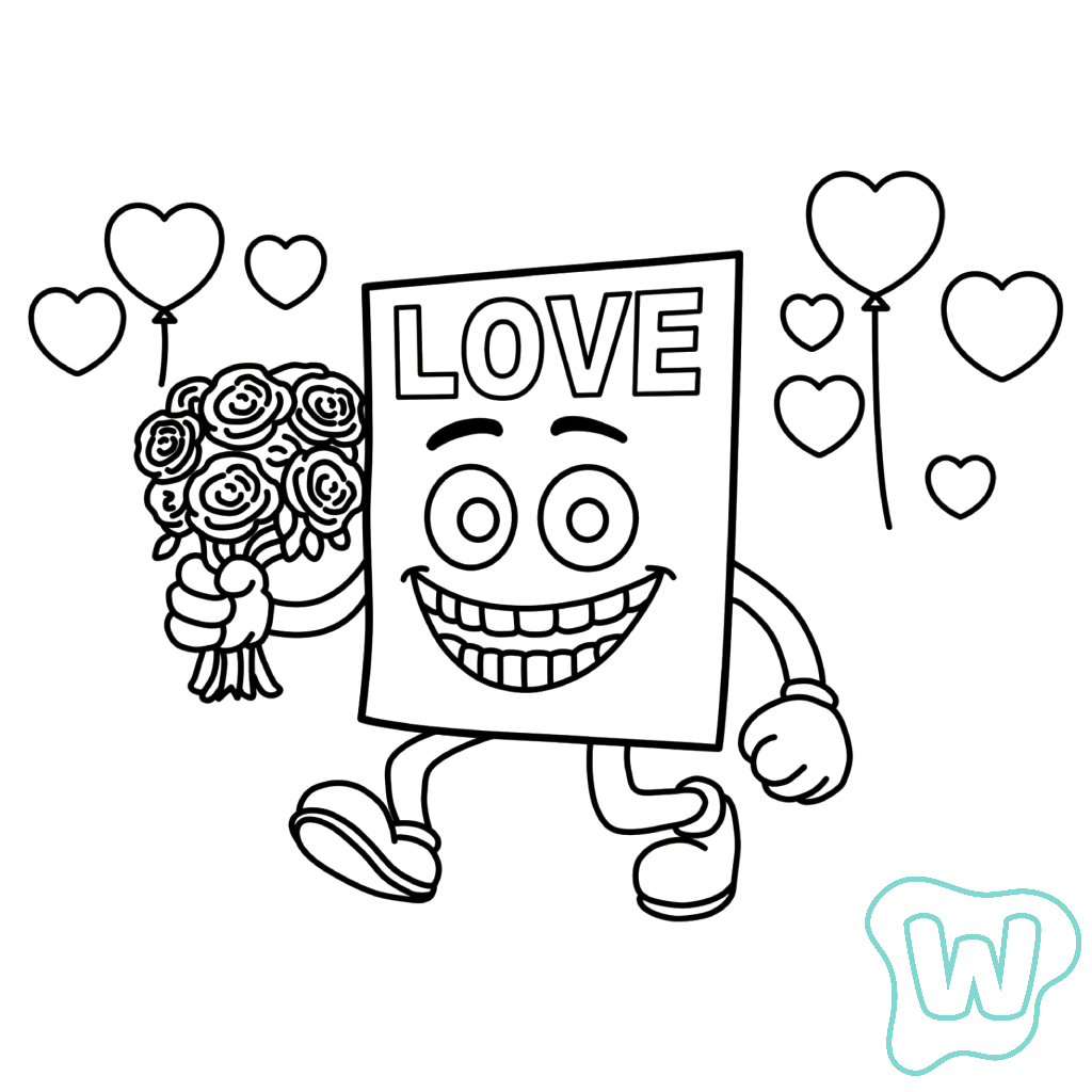 Love Love Love Sahur páginas para colorear para imprimir