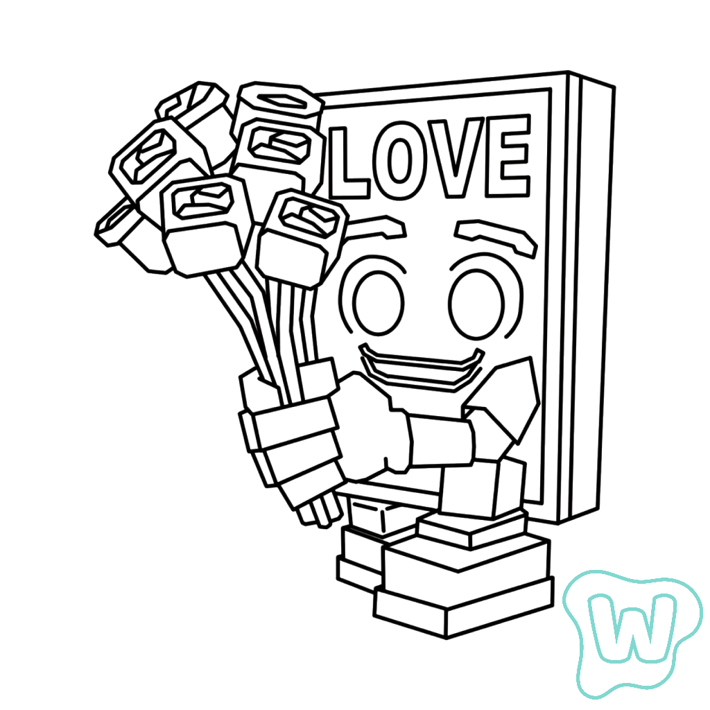 páginas para colorear detalladas de Love Love Love Sahur