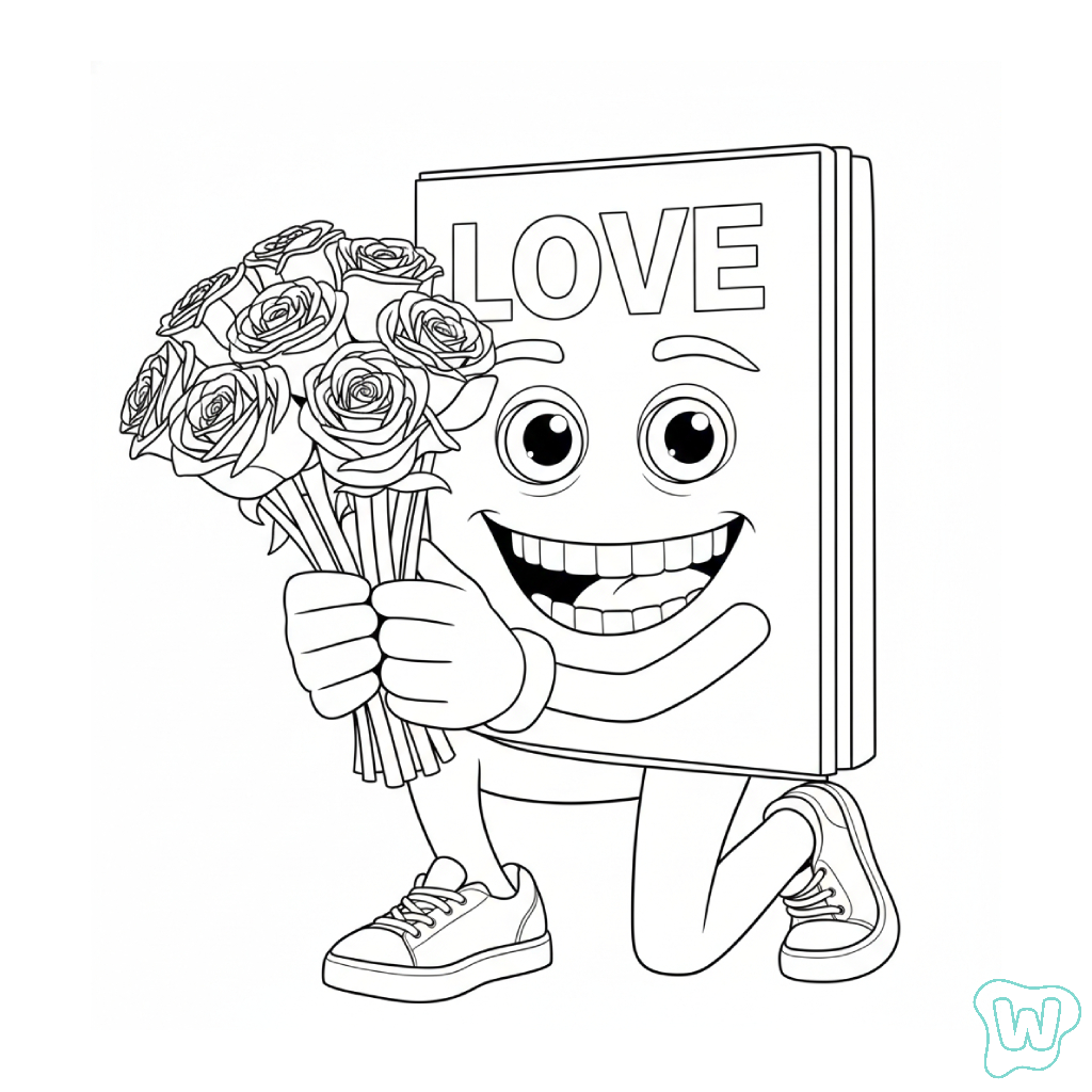 páginas para colorear para Love Love Love Sahur