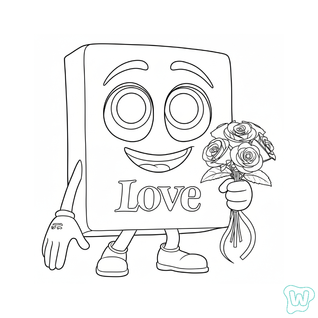 Love Love Love Sahur para colorear gratis