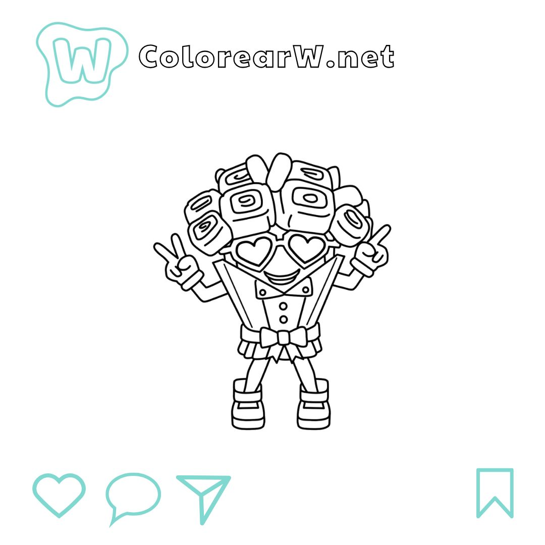 Lovin Rose para colorear (PDF para imprimir gratis) thumbnail