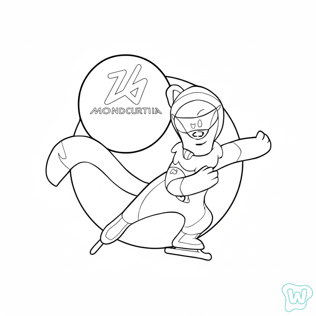 páginas para colorear Olympic Winter Games 2026