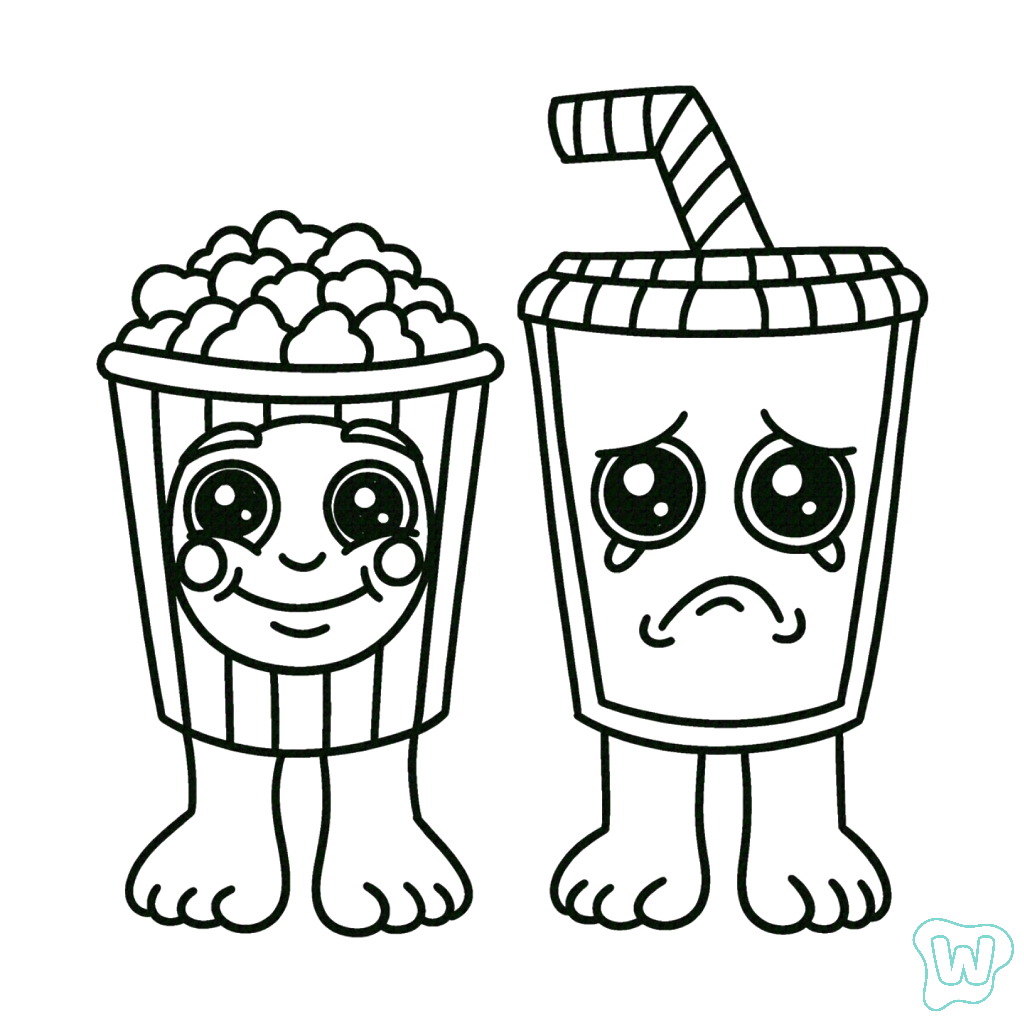 páginas para colorear imprimibles Popcuru and Fizzuru