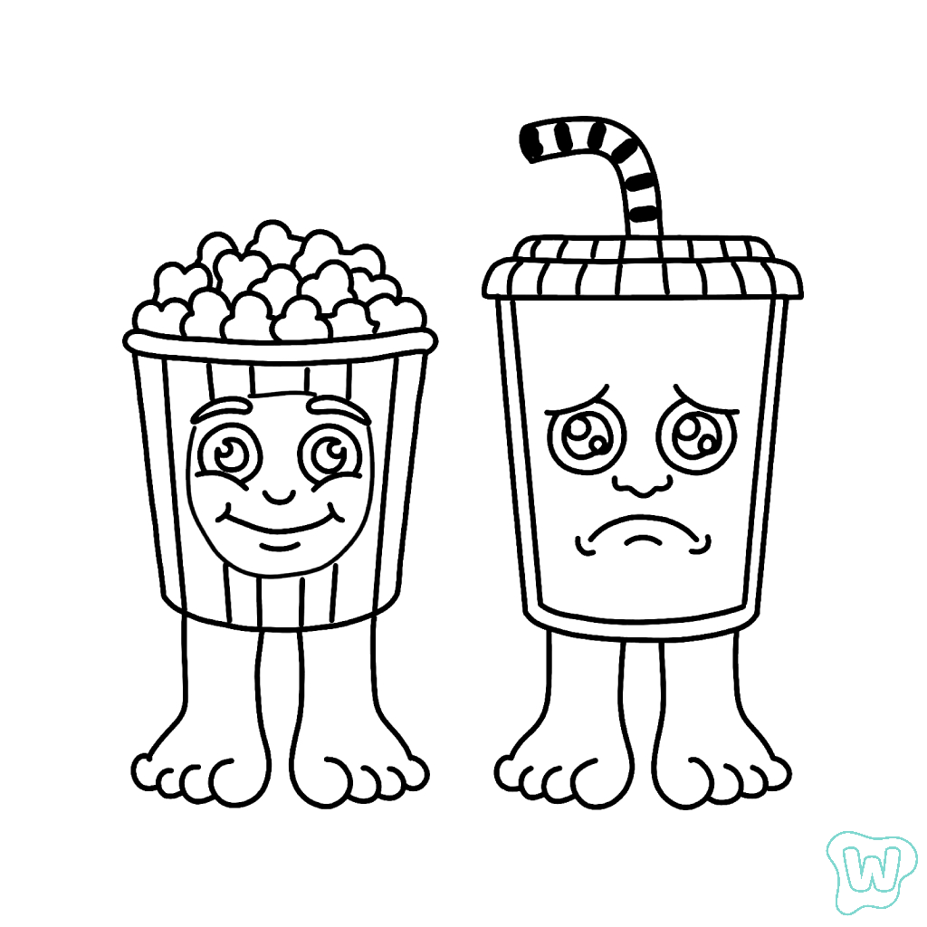 lindas páginas para colorear Popcuru and Fizzuru