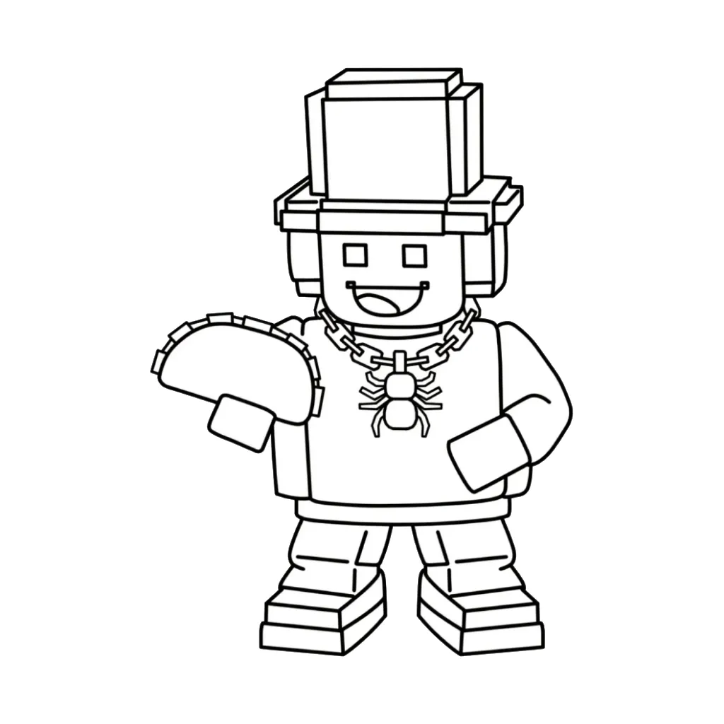 páginas para colorear lindas y fáciles de Sammyni Fattini