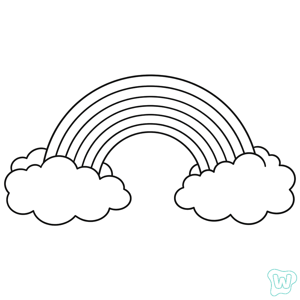 colorear páginas de Arcoíris