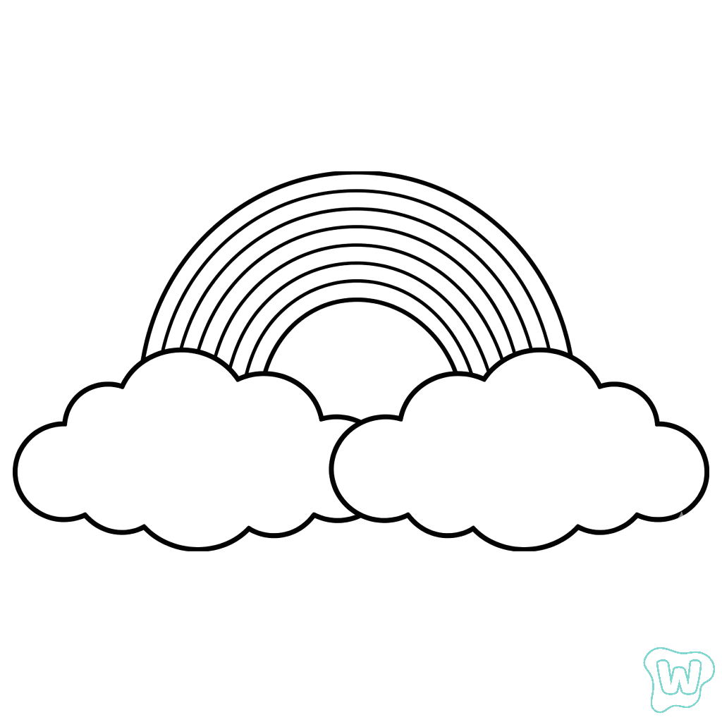 colorear y Imprimir PDF Arcoíris