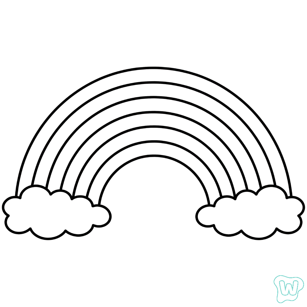 colorear y Imprimir PDF gratis Arcoíris