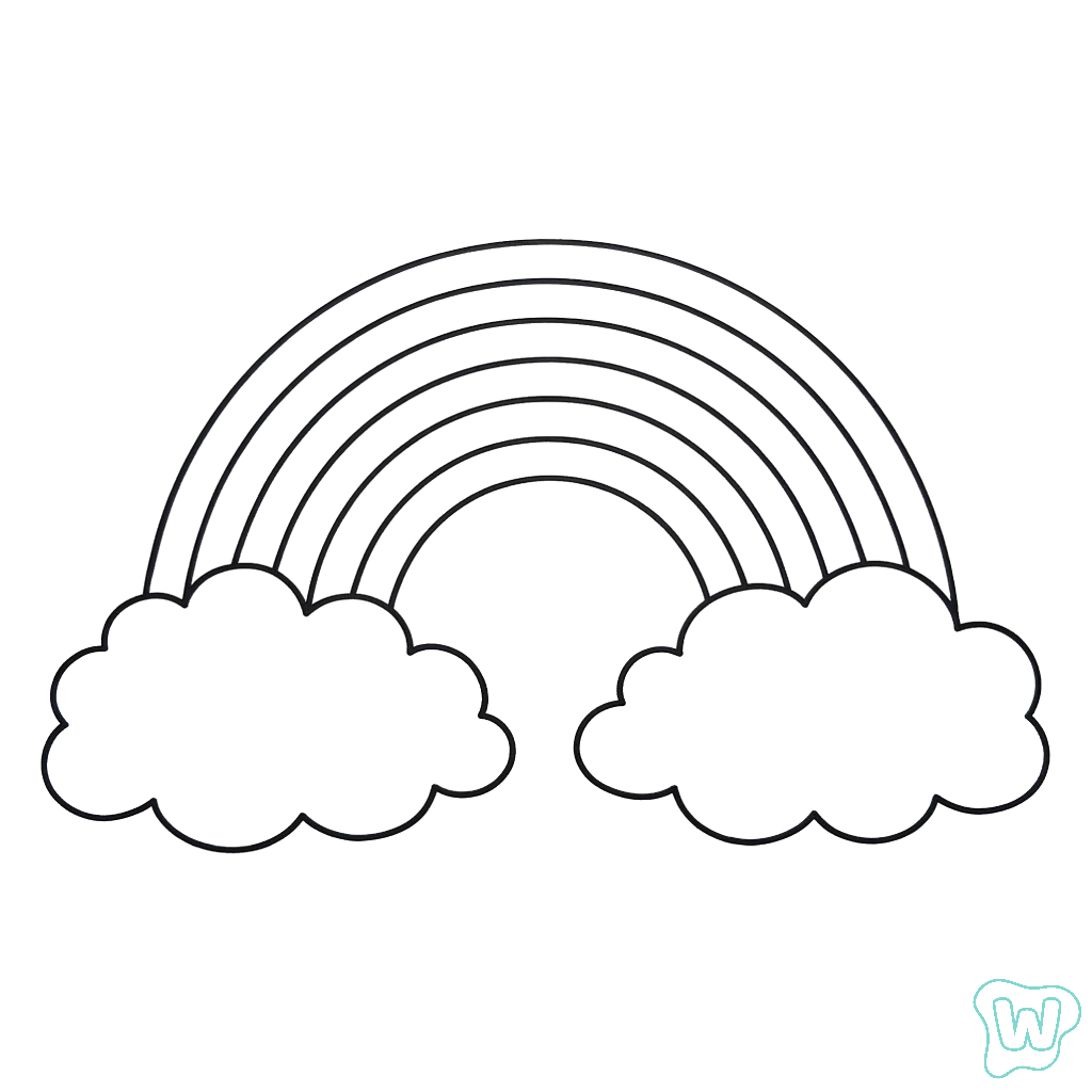 Arcoíris páginas para colorear imprimibles