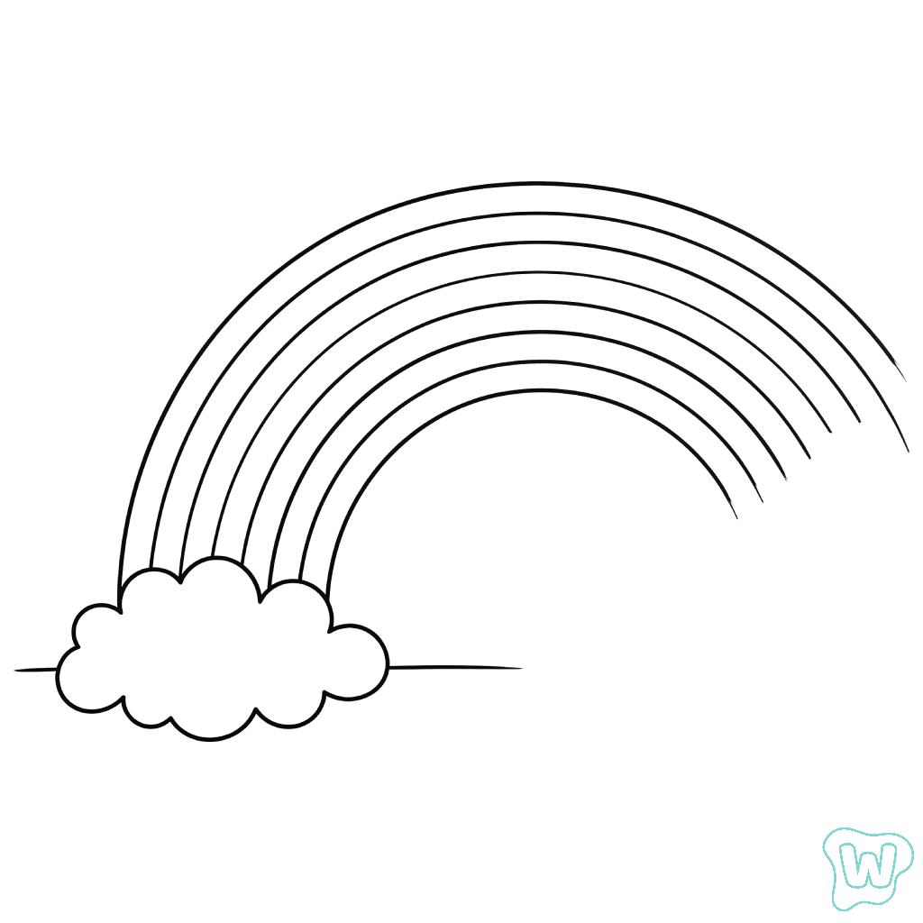 páginas para colorear detalladas de Arcoíris