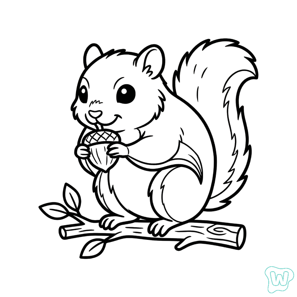 Ardilla voladora páginas para colorear imprimibles