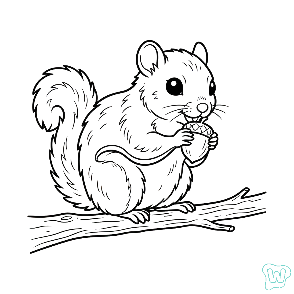 páginas para colorear para Ardilla voladora