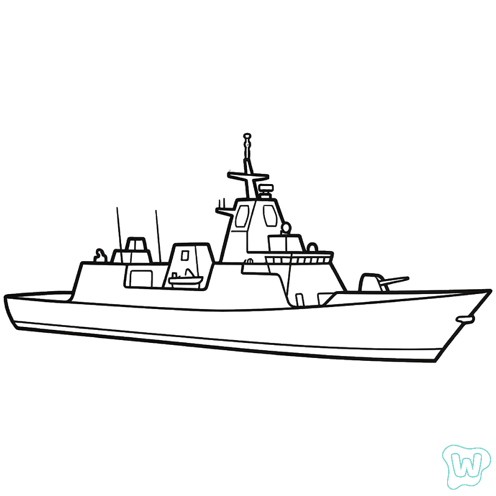 páginas para colorear gratis Barco 1