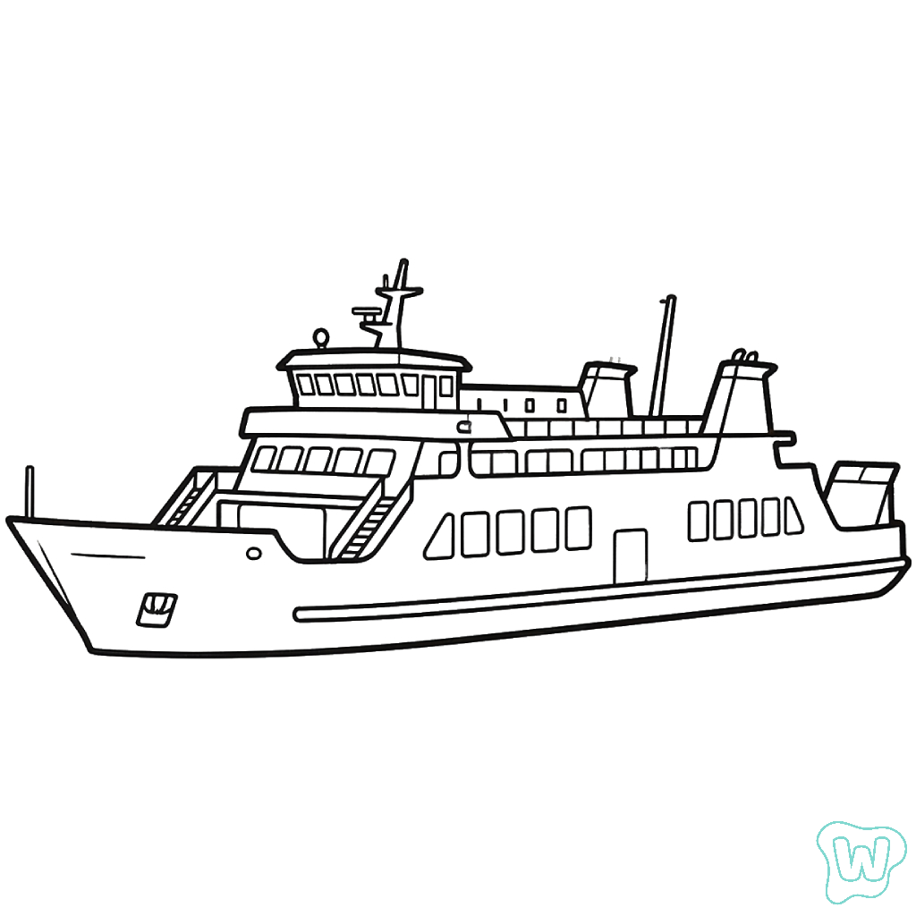 páginas para colorear Barco 1