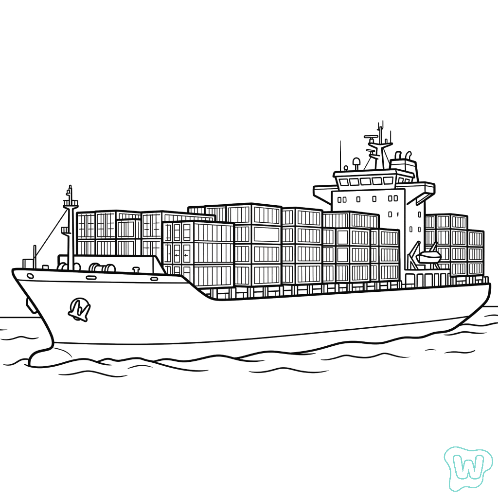 colorear y Imprimir PDF Barco