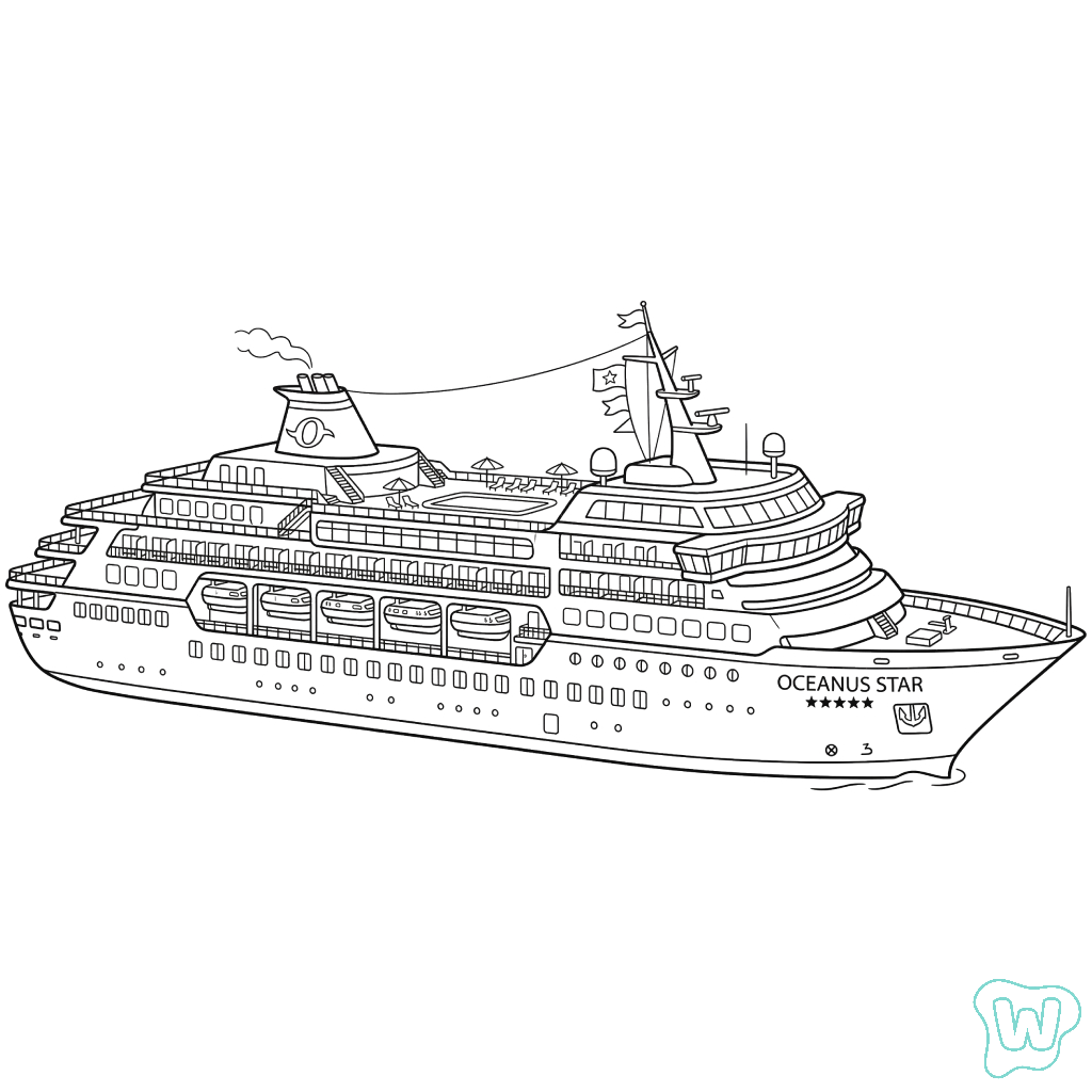 páginas para colorear de árboles Barco gratis