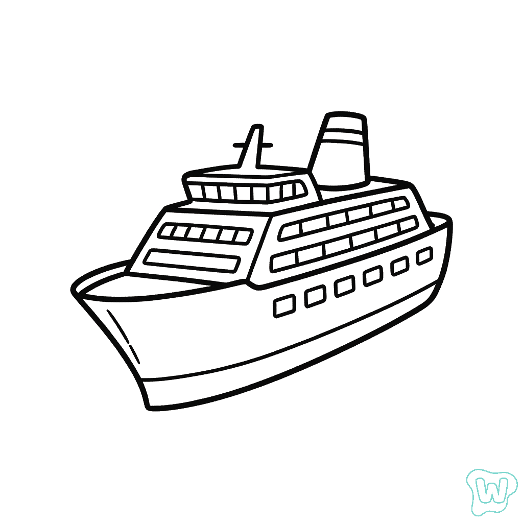 páginas para colorear para Barco