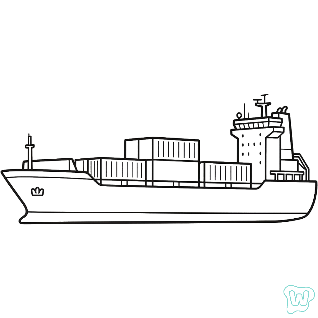 páginas para colorear Barco