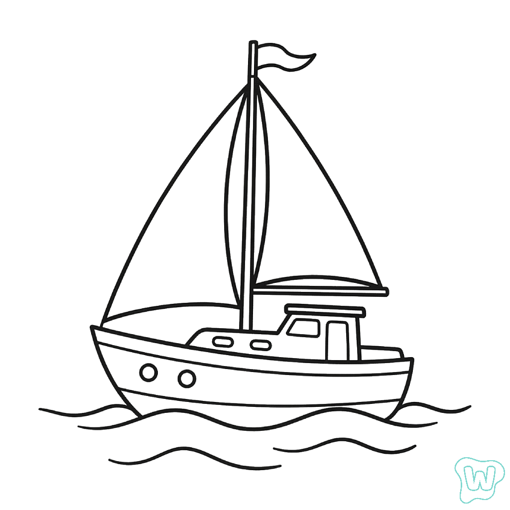 Barco de Vela descargar e imprimir PDF gratis 1