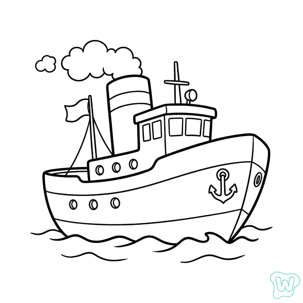 dibujos para colorear grinch Barco