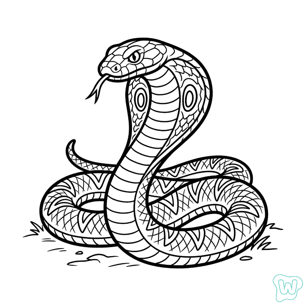 Cobra páginas para colorear imprimibles