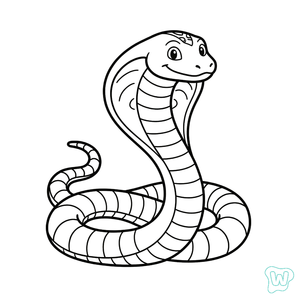 páginas para colorear Cobra imprimibles gratis