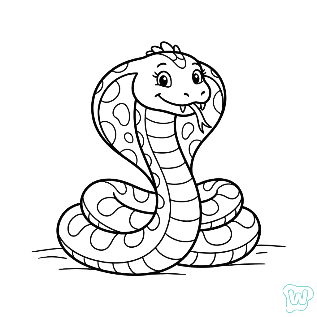 Cobra para colorear