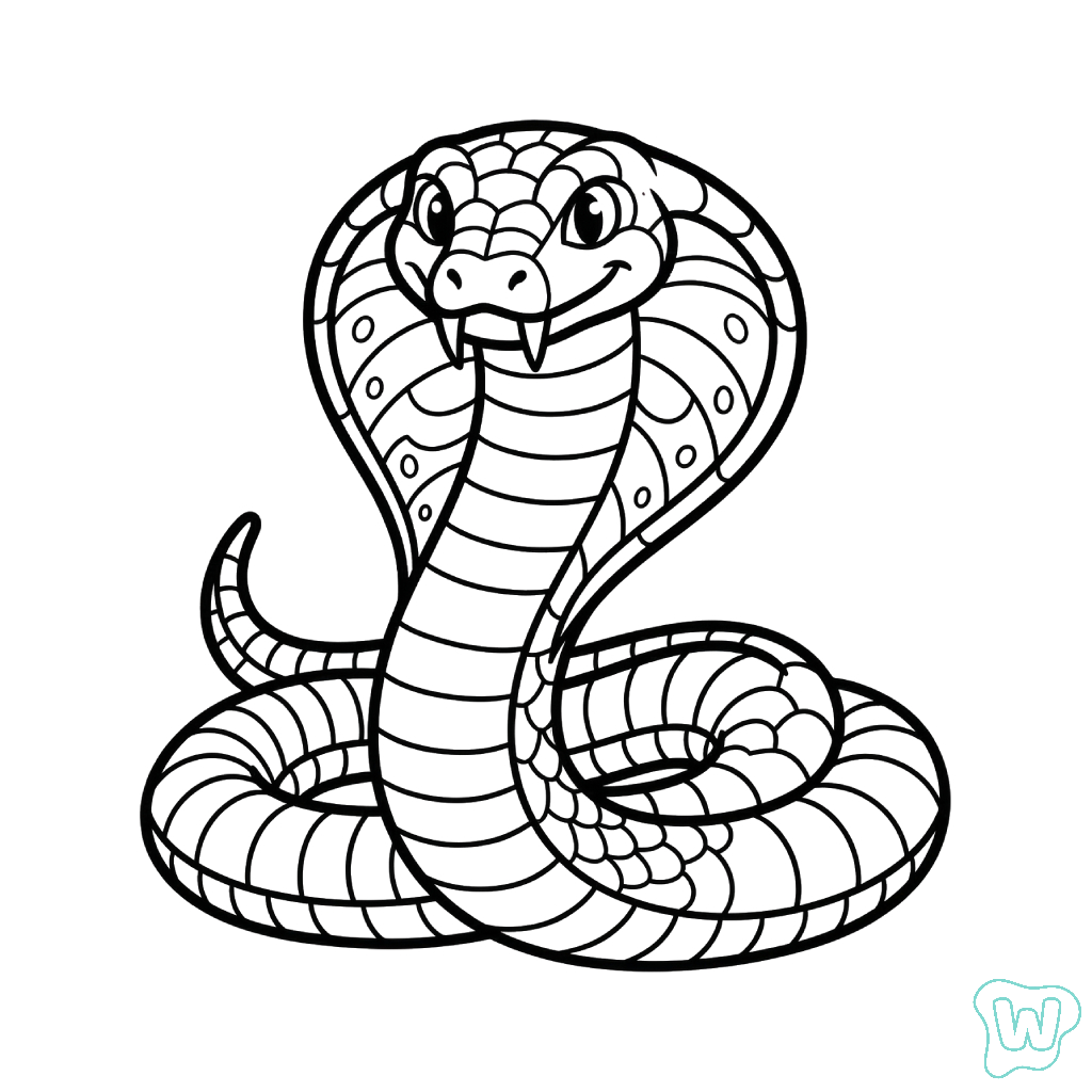 páginas para colorear para imprimir gratis Cobra