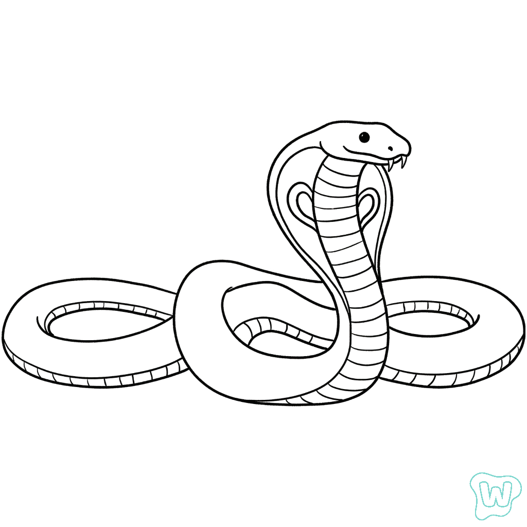 páginas para colorear para imprimir gratis Cobra 1