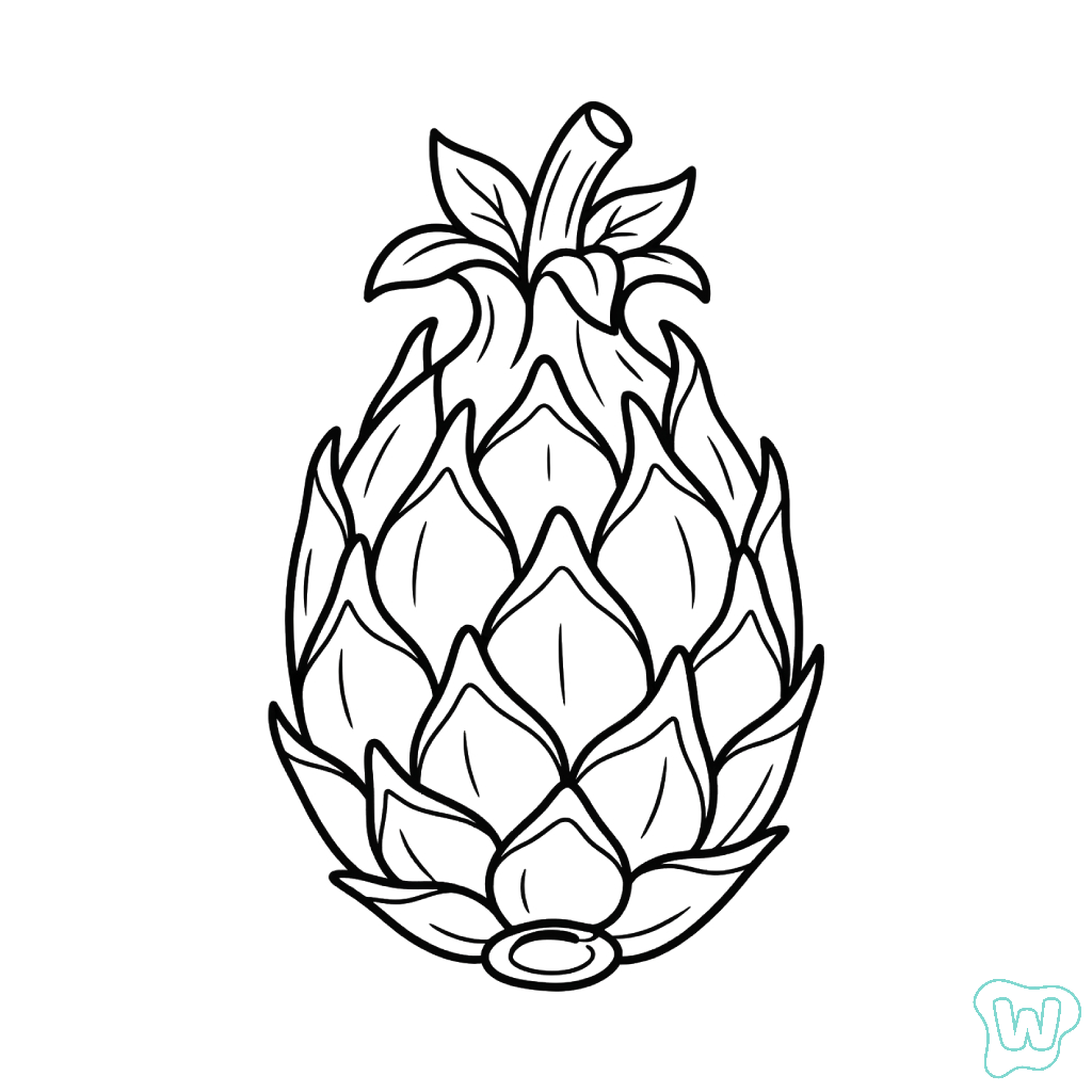 páginas para colorear imprimibles Fruta del dragón