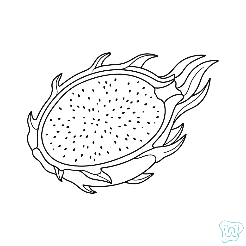 páginas para colorear para imprimir gratis Fruta del dragón