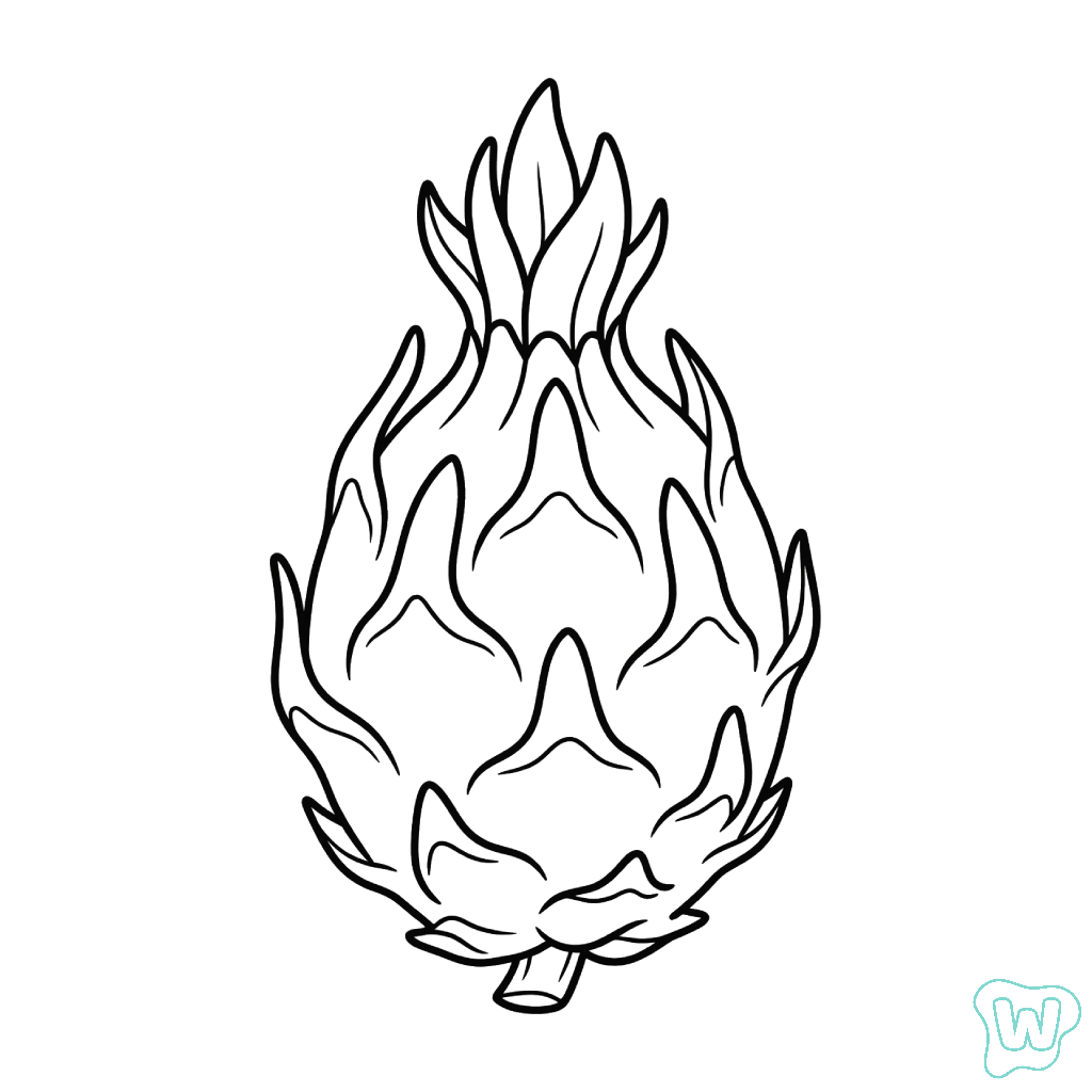 Fruta del dragón páginas para colorear imprimibles