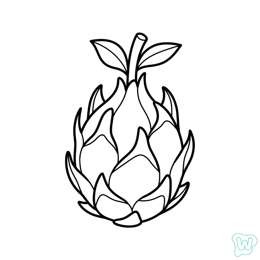 páginas para colorear Fruta del dragón imprimibles gratis