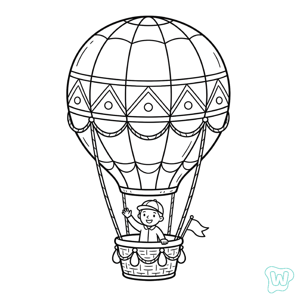 dibujos para colorear grinch Globo Aerostático 1