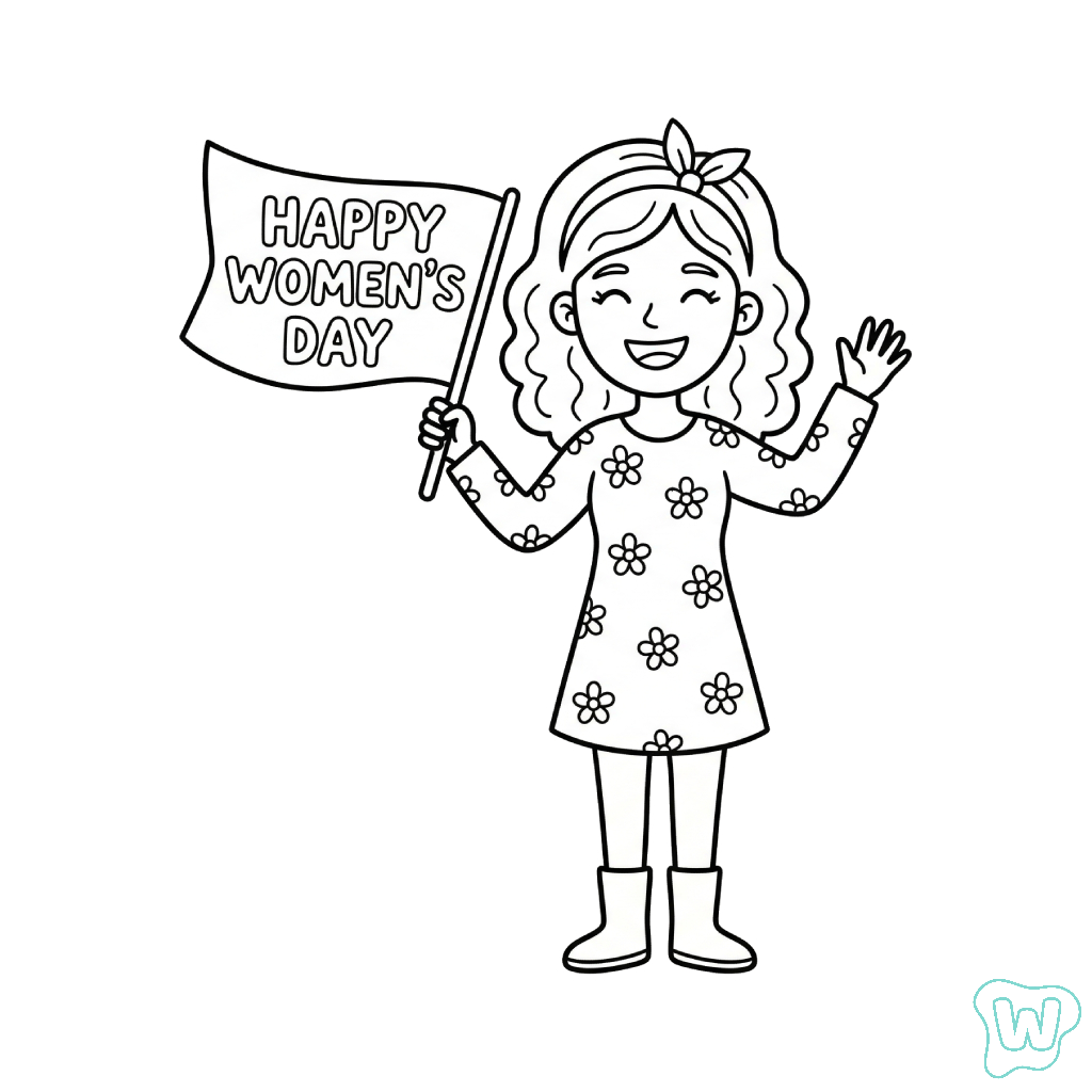 lindas páginas para colorear Happy Women’s Day