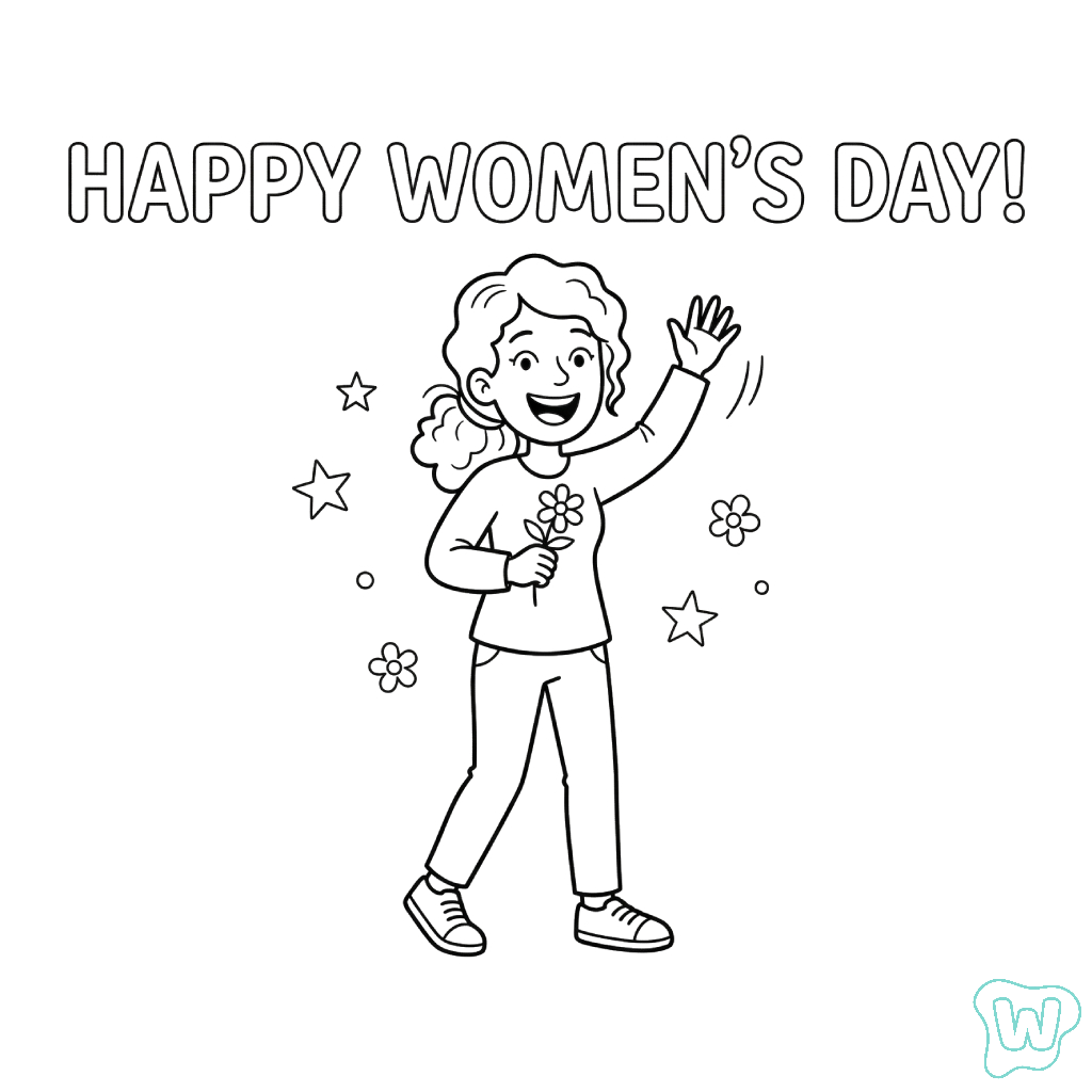 páginas para colorear Happy Women’s Day