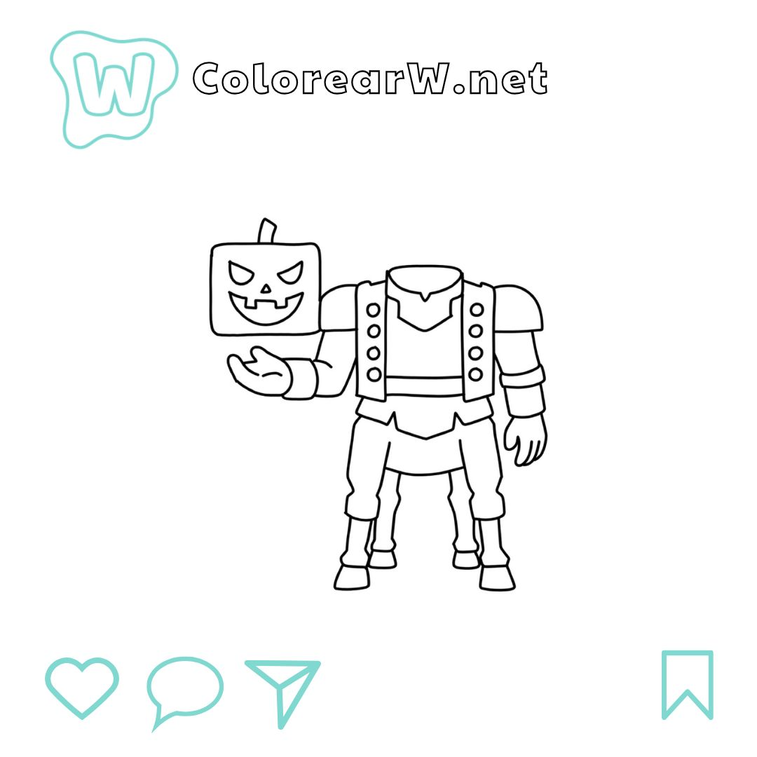 Headless Horseman para colorear (PDF para imprimir gratis) thumbnail