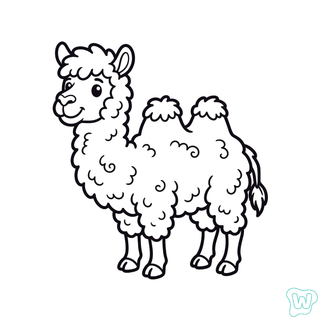 páginas para colorear La Alpaca