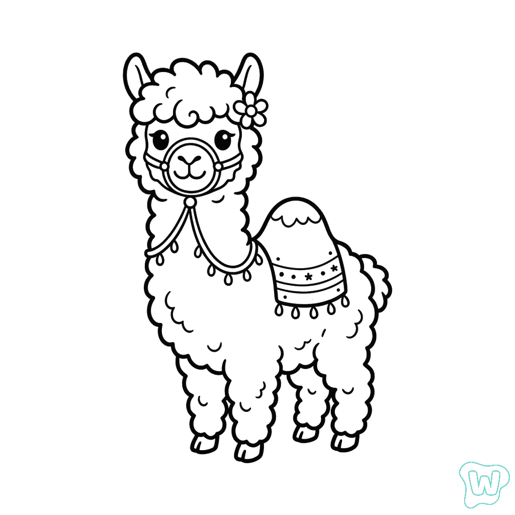 La Alpaca dibujos para colorear  y Imprimir PDF gratis