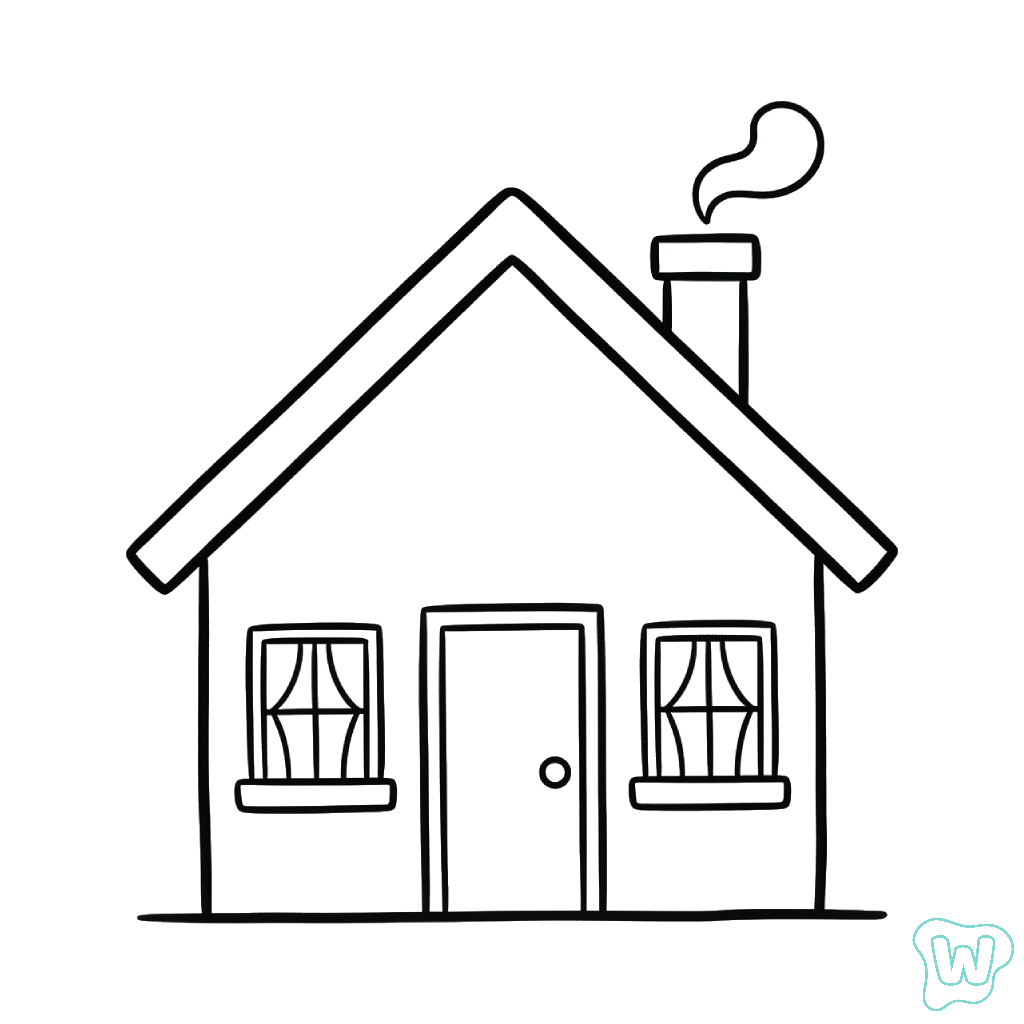 lindas páginas para colorear La Casa