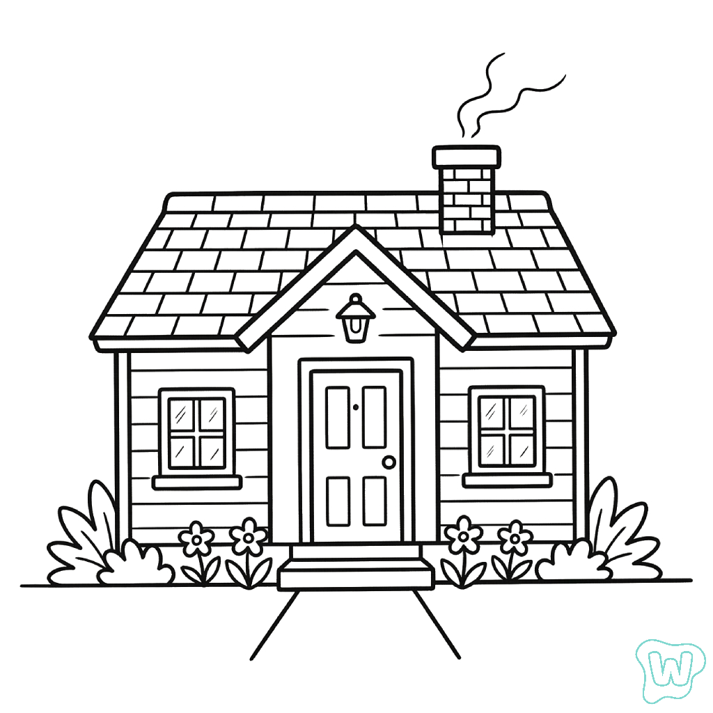 páginas para colorear gratis para adultos La Casa