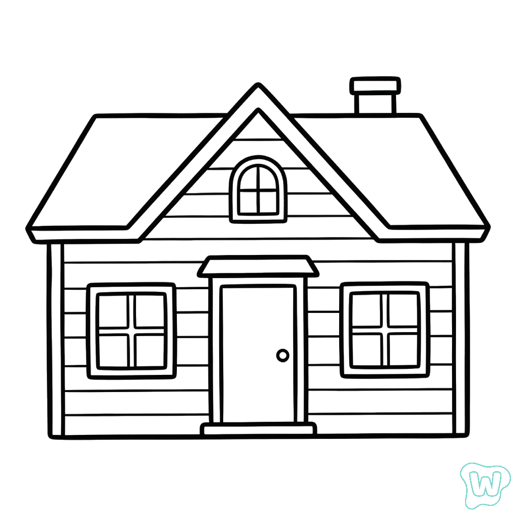 La Casa para colorear gratis 1