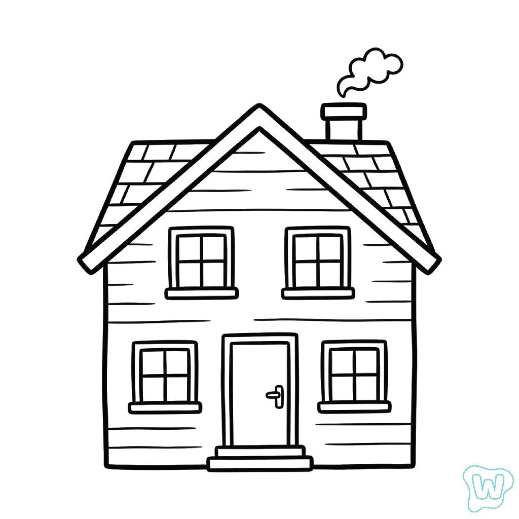 páginas para colorear de árboles La Casa gratis