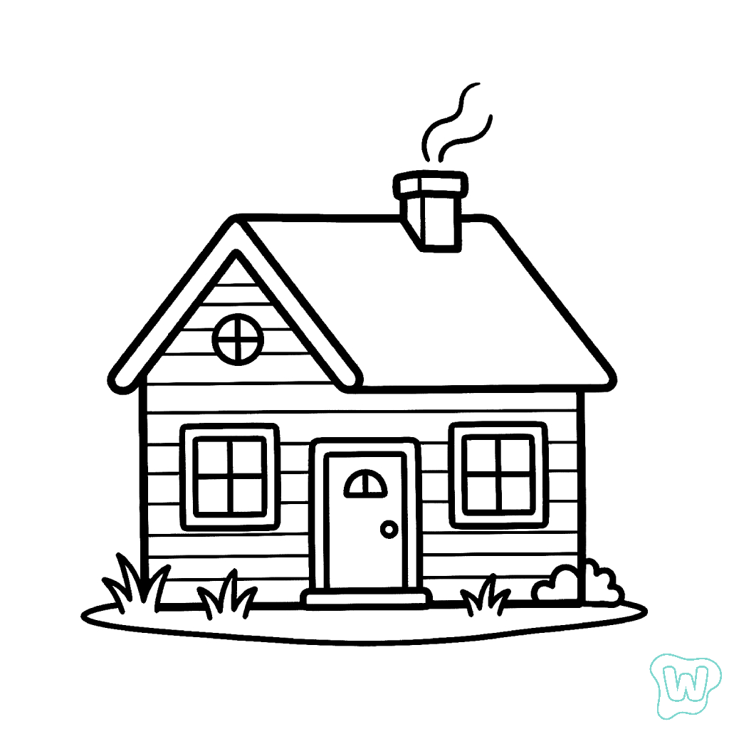 páginas para colorear de árboles La Casa gratis 1