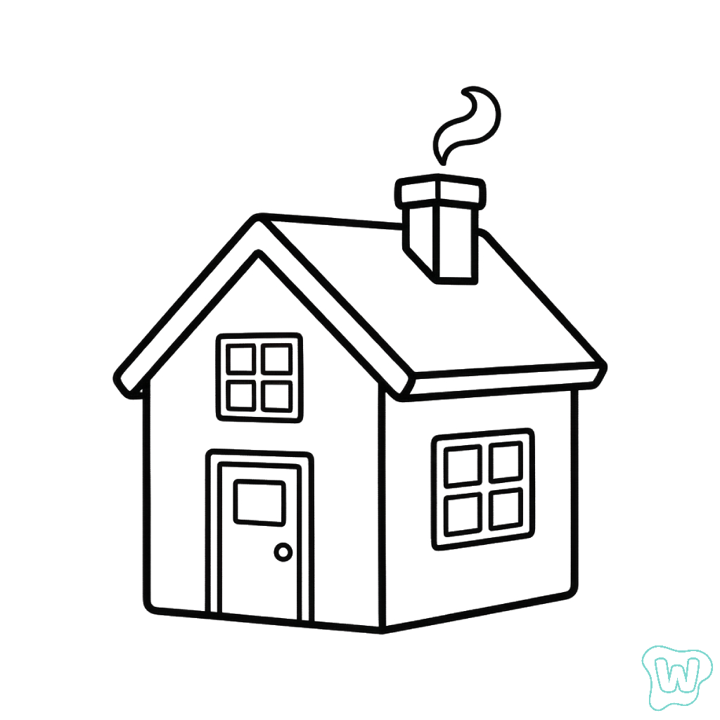 La Casa para colorear gratis