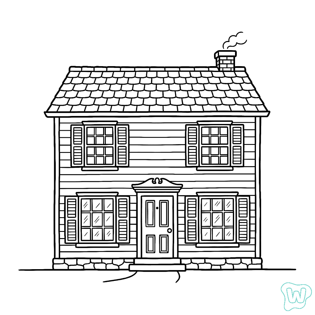 páginas para colorear de árboles La Casa gratis 2