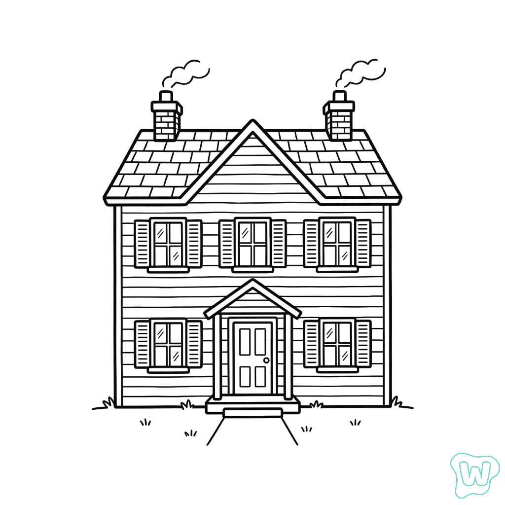 La Casa páginas para colorear gratis